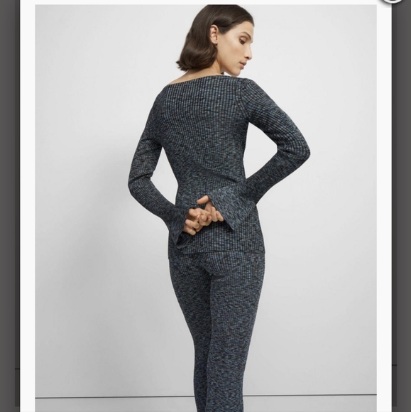 Theory space dye boatneck sweater - size small to medium - black/blue/multicolor - Picture 9 of 11